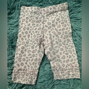 Gerber Leopard Print Ruffle Leggings - Pink and Gray